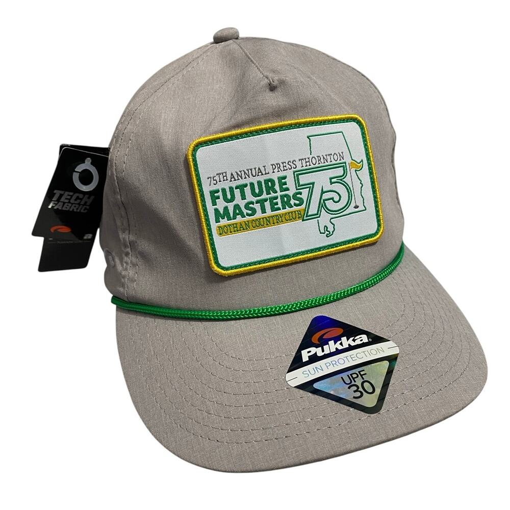 Vintage Style Golf Hat Rope Future Masters 75 Moisture Wicking Performance Grey